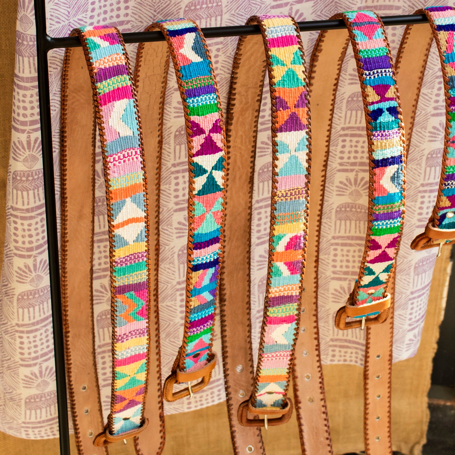 Pastels Guatemalan Leather Belt