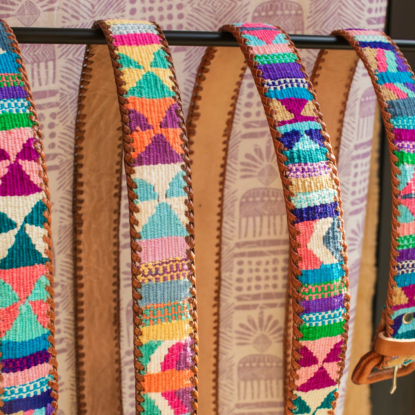 Pastels Guatemalan Leather Belt