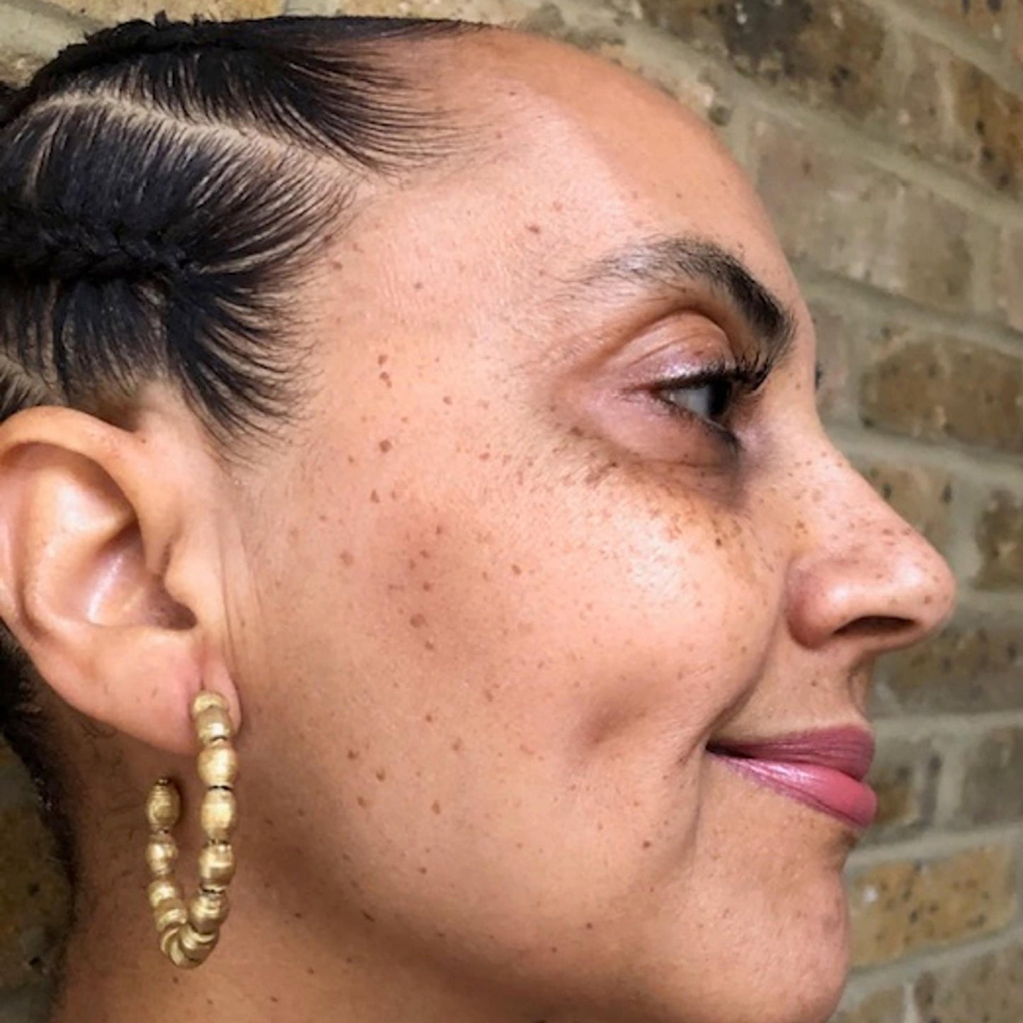 Recycled Paper Golden Hoop Earrings