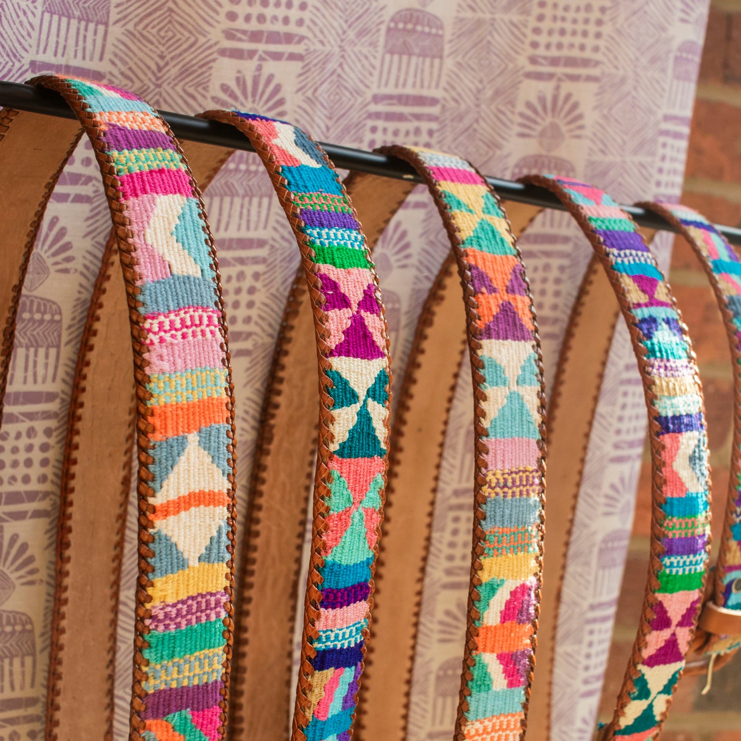 Pastels Guatemalan Leather Belt
