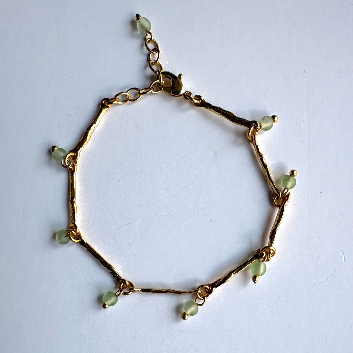 Golden Aqua Beads Bracelet