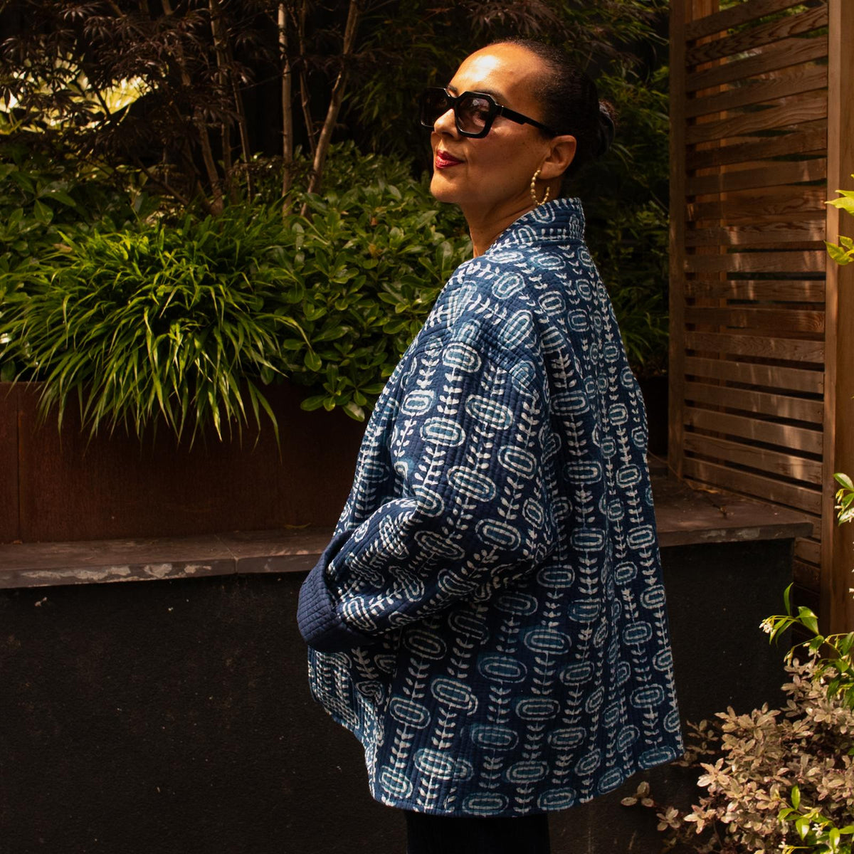 Reversible Blockprint Jacket