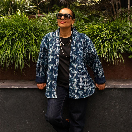 Reversible Blockprint Jacket