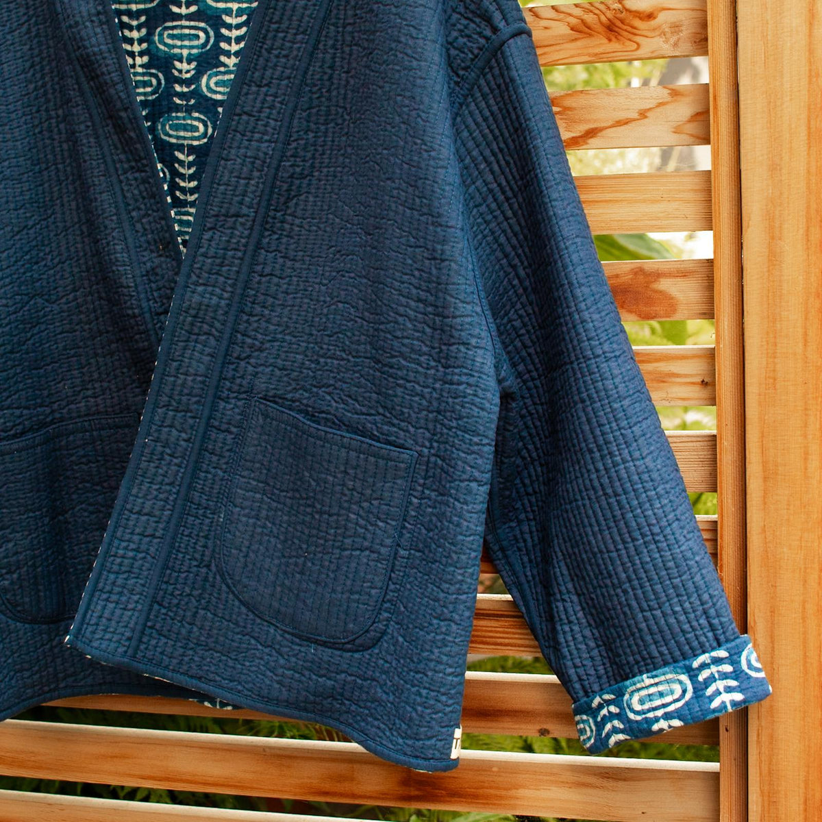 Reversible Blockprint Jacket