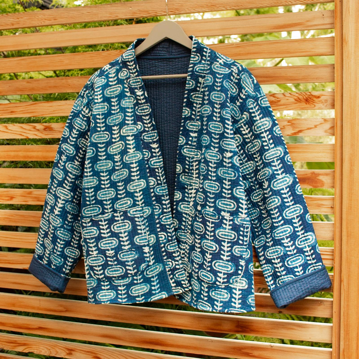 Reversible Blockprint Jacket