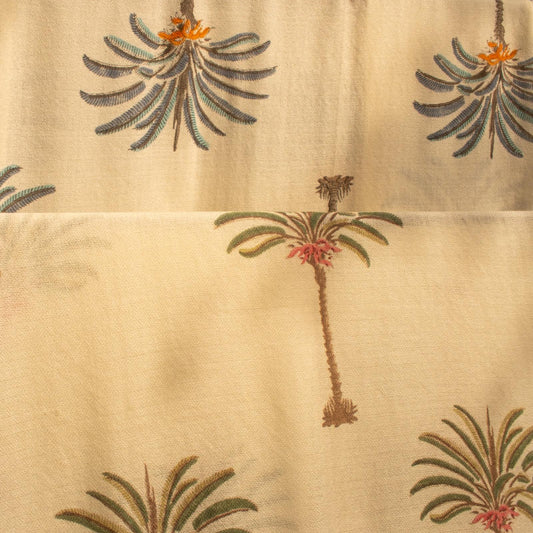 Date Palm Blockprint Wool Scarf