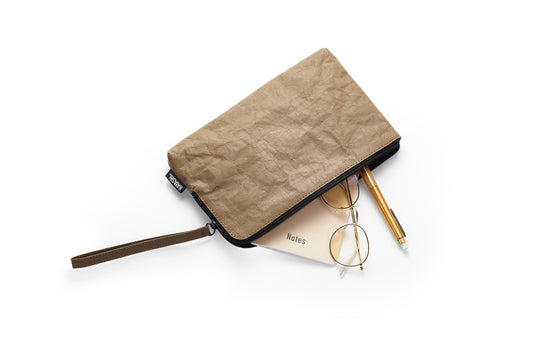Recycled Paper Tidy Pouch, Khaki