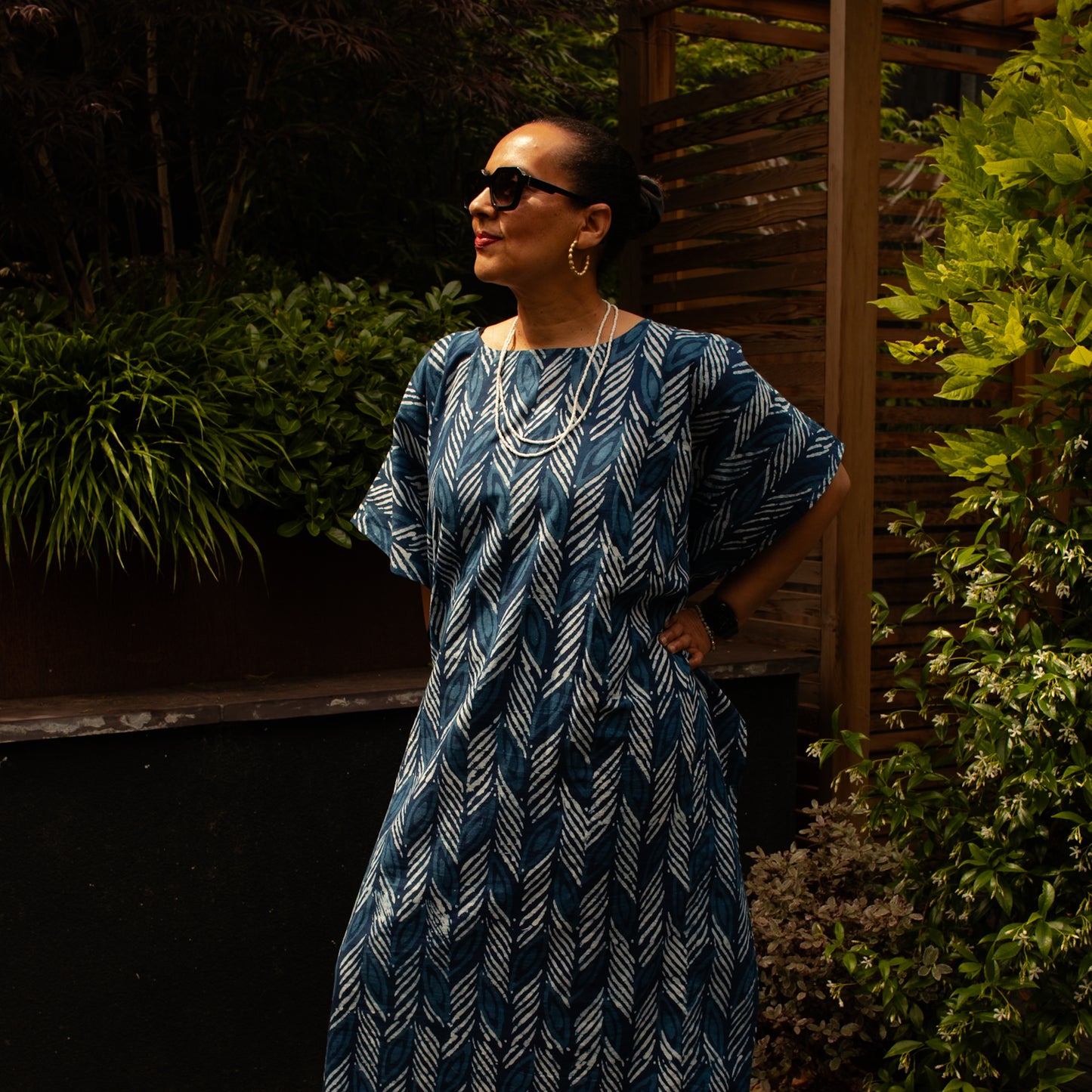 Leaf Print Kaftan