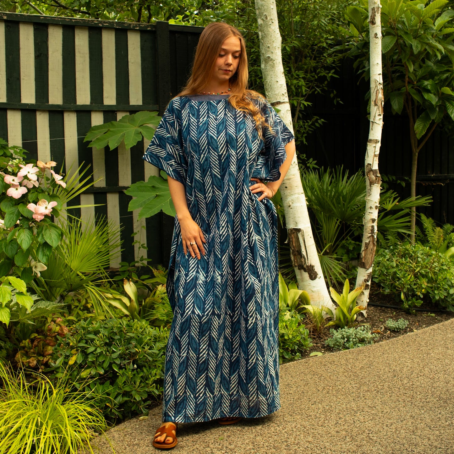 Leaf Print Kaftan