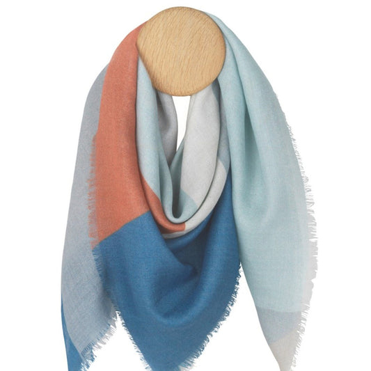 Rome Alpaca & Silk Scarf Blue